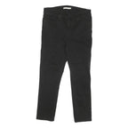 LEVI'S Womens Black Regular Fit Skinny Denim Jeans W30 L25 Cotton Blend Zip