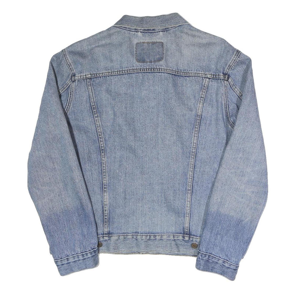 LEVI'S Mens Blue Denim Cotton Classic Jacket M Button Closure Patch