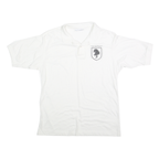 HANES Mens White Short Sleeve USA Judging Tour 1993 Polo Shirt L Cotton Blend