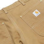 CARHARTT Mens Cotton Relaxed Beige Workwear Trousers W34 L34 Durable Zip Closure