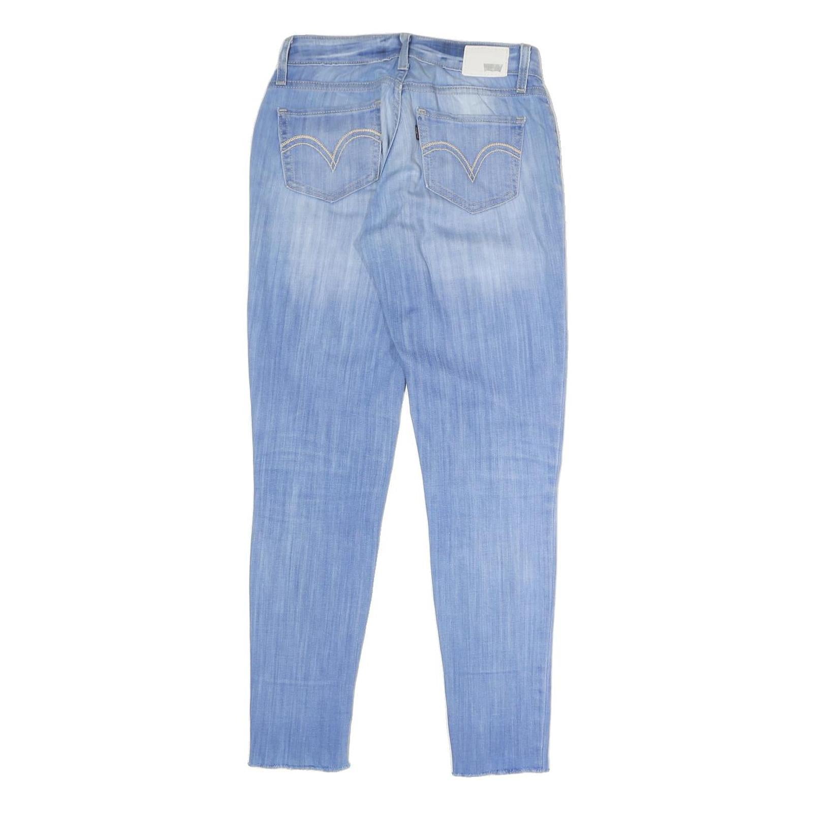 LEVI'S Womens Slim Blue Denim Light W25 L27 Jeans Zip Cotton Blend Casual