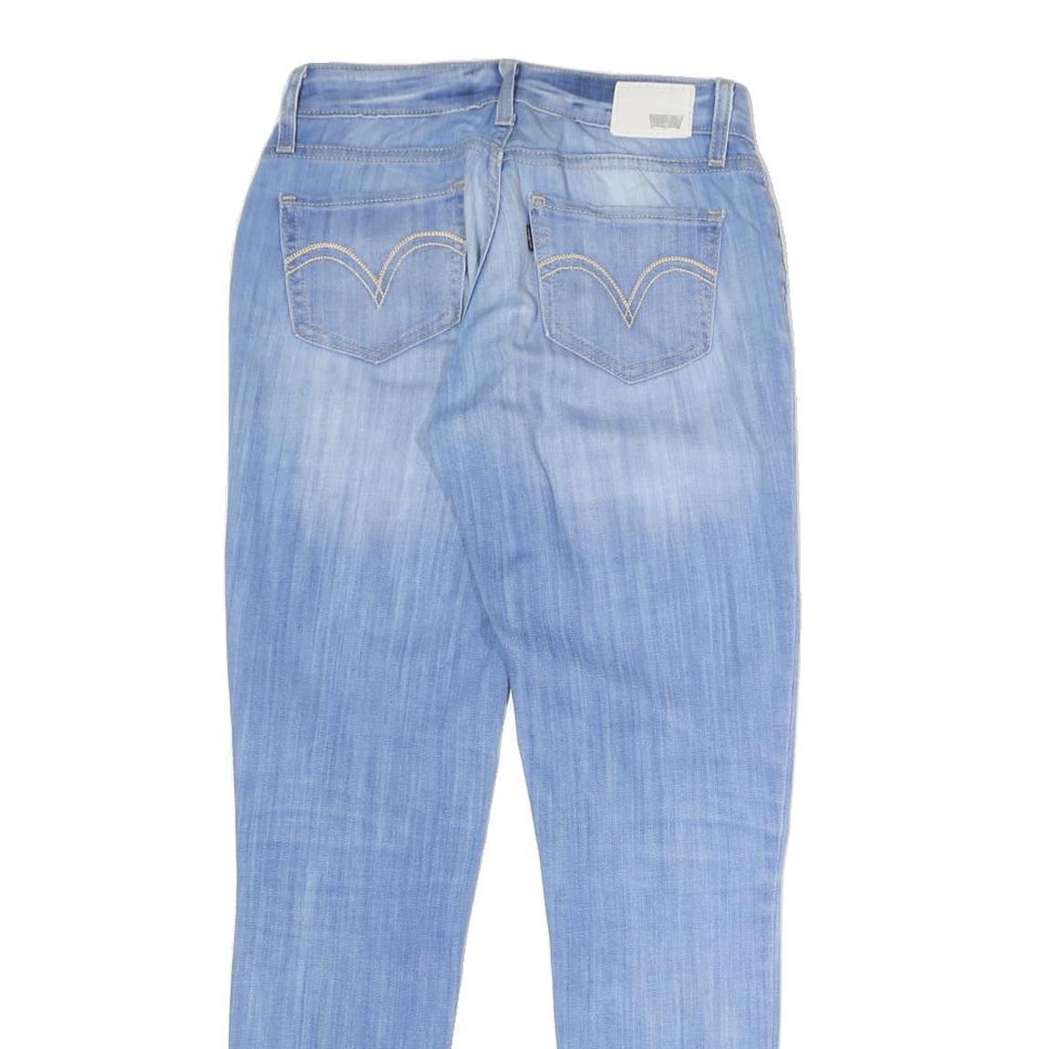 LEVI'S Womens Slim Blue Denim Light W25 L27 Jeans Zip Cotton Blend Casual