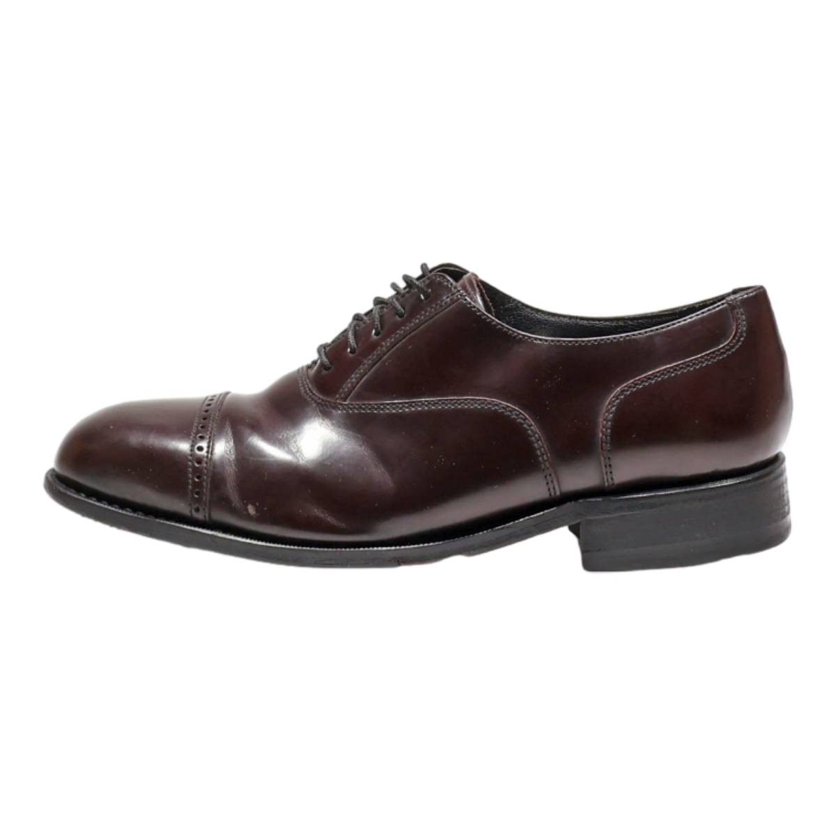 FLORSHEIM Brogue Shoes Maroon Leather Mens UK 8.5