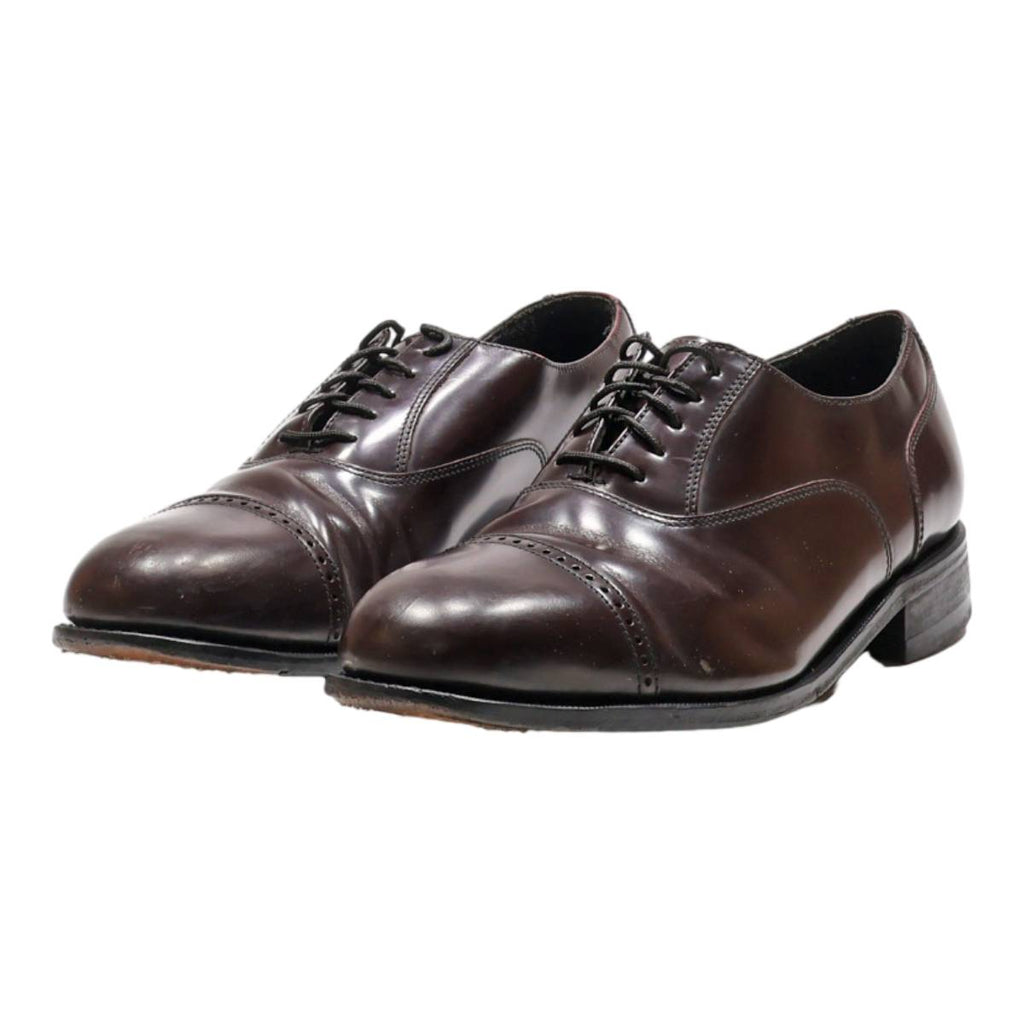 FLORSHEIM Brogue Shoes Maroon Leather Mens UK 8.5