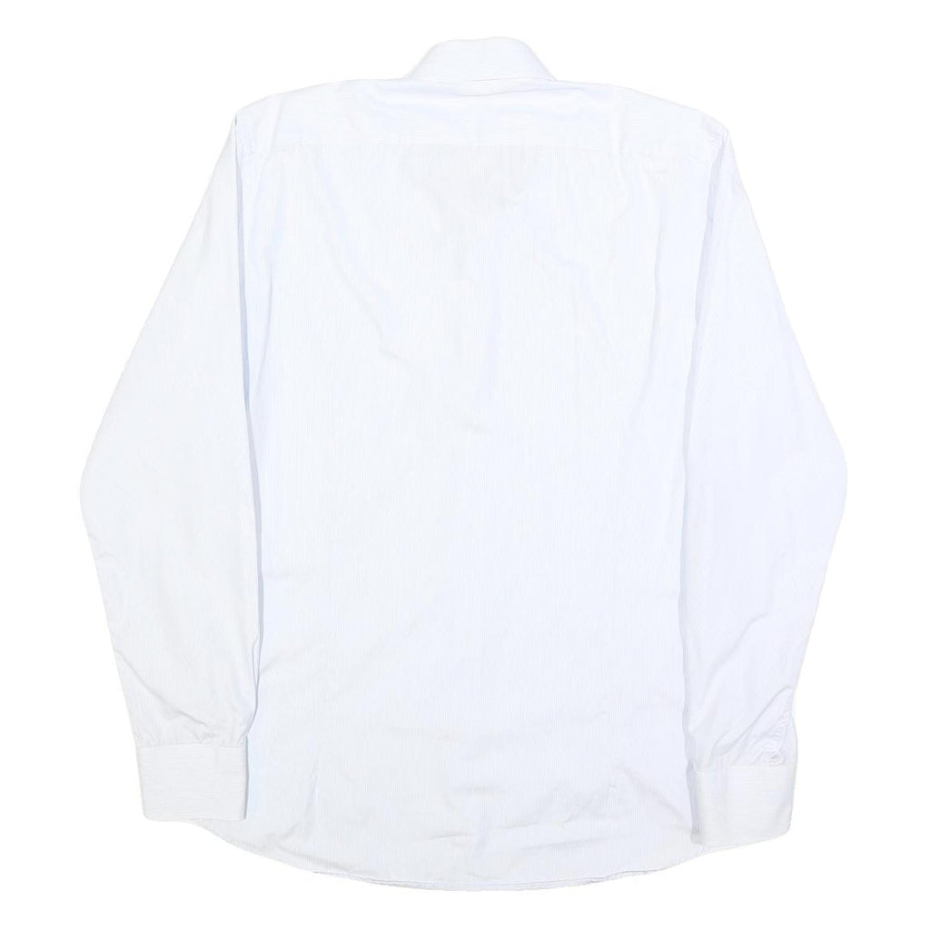 TOMMY HILFIGER Mens White Shirt L Classic Cotton Long Sleeve Formal Button