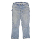 KEY Mens Regular Fit Blue Denim Jeans W40 L34 Casual Workwear Zip Closure