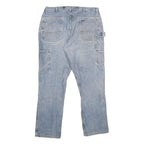 KEY Mens Regular Fit Blue Denim Jeans W40 L34 Casual Workwear Zip Closure