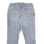 KEY Mens Regular Fit Blue Denim Jeans W40 L34 Casual Workwear Zip Closure