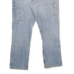 KEY Mens Regular Fit Blue Denim Jeans W40 L34 Casual Workwear Zip Closure