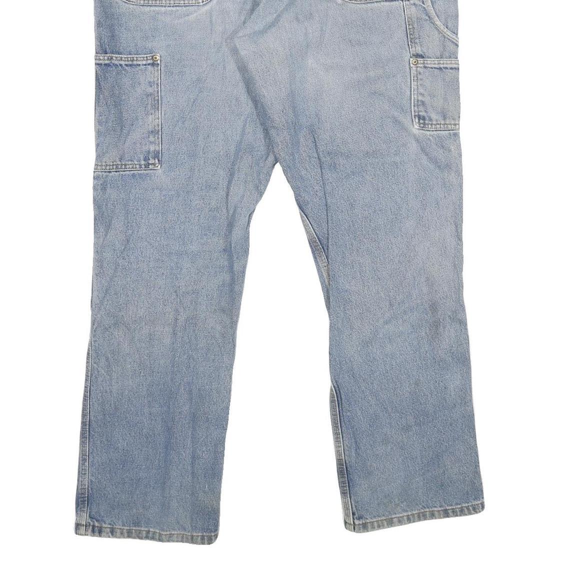 KEY Mens Regular Fit Blue Denim Jeans W40 L34 Casual Workwear Zip Closure