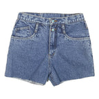 Womens Denim Blue Shorts Casual M W26 Double Button Closure Summer Style