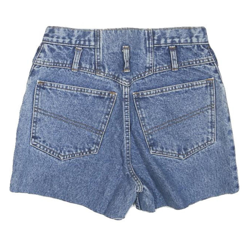 Womens Denim Blue Shorts Casual M W26 Double Button Closure Summer Style