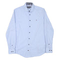 TOMMY HILFIGER Mens Blue Shirt XS Long Sleeve Cotton Blend Classic Fit Casual