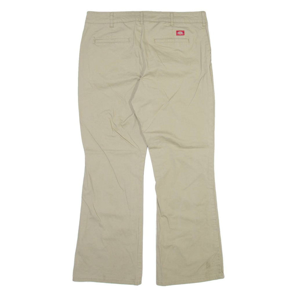 DICKIES Womens Trousers Beige Slim Bootcut W38 L28