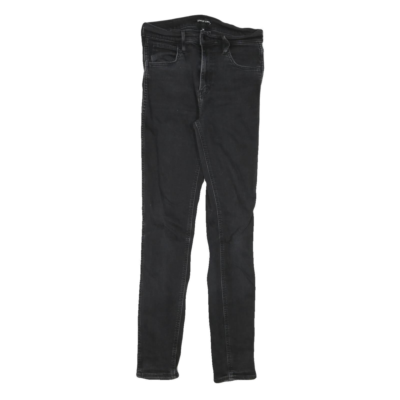 LEVI'S Womens Jeans Black Slim Skinny Denim W28 L31 Classic Cotton Blend Zip
