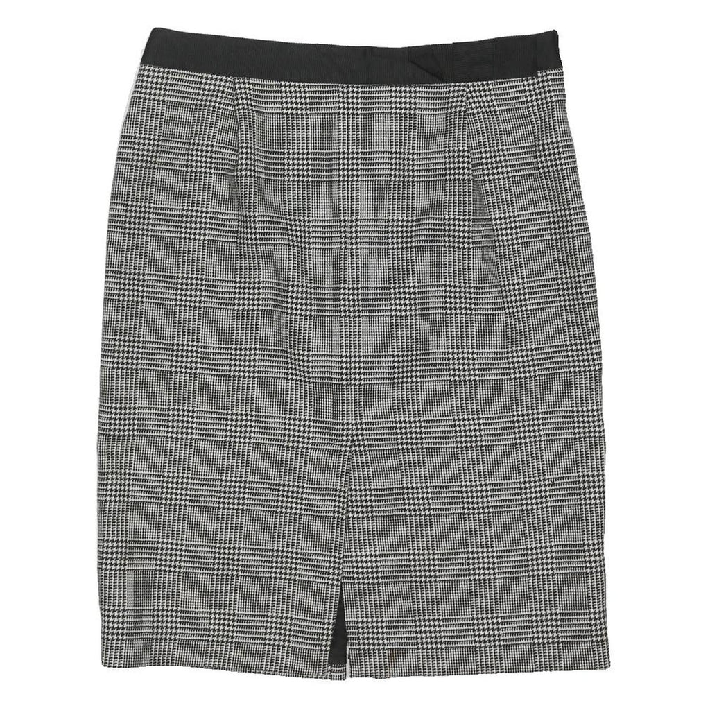 COAST Womens Black & White Wool Pencil Knee Length Woven Skirt UK 16 Classic