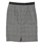 COAST Womens Black & White Wool Pencil Knee Length Woven Skirt UK 16 Classic