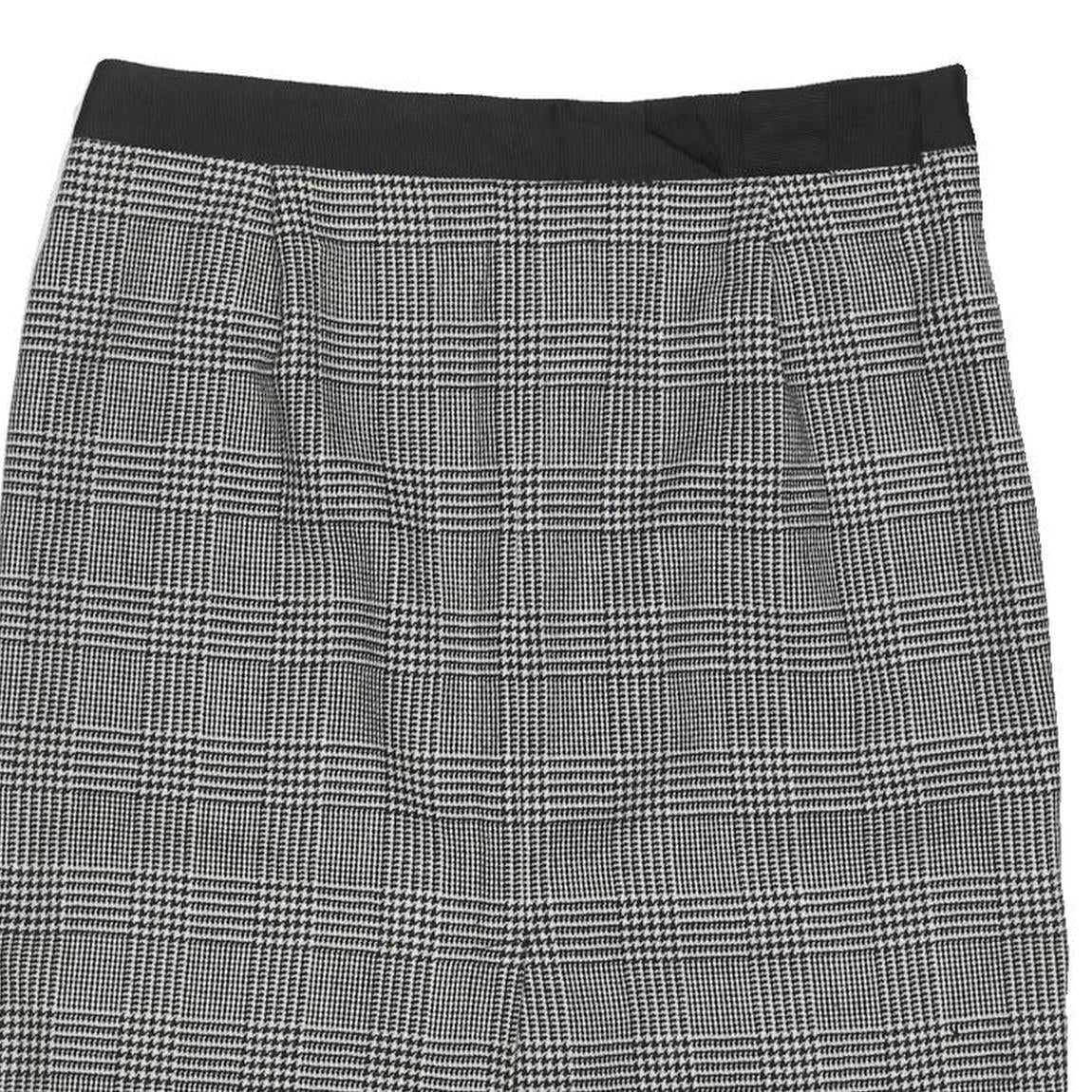 COAST Womens Black & White Wool Pencil Knee Length Woven Skirt UK 16 Classic
