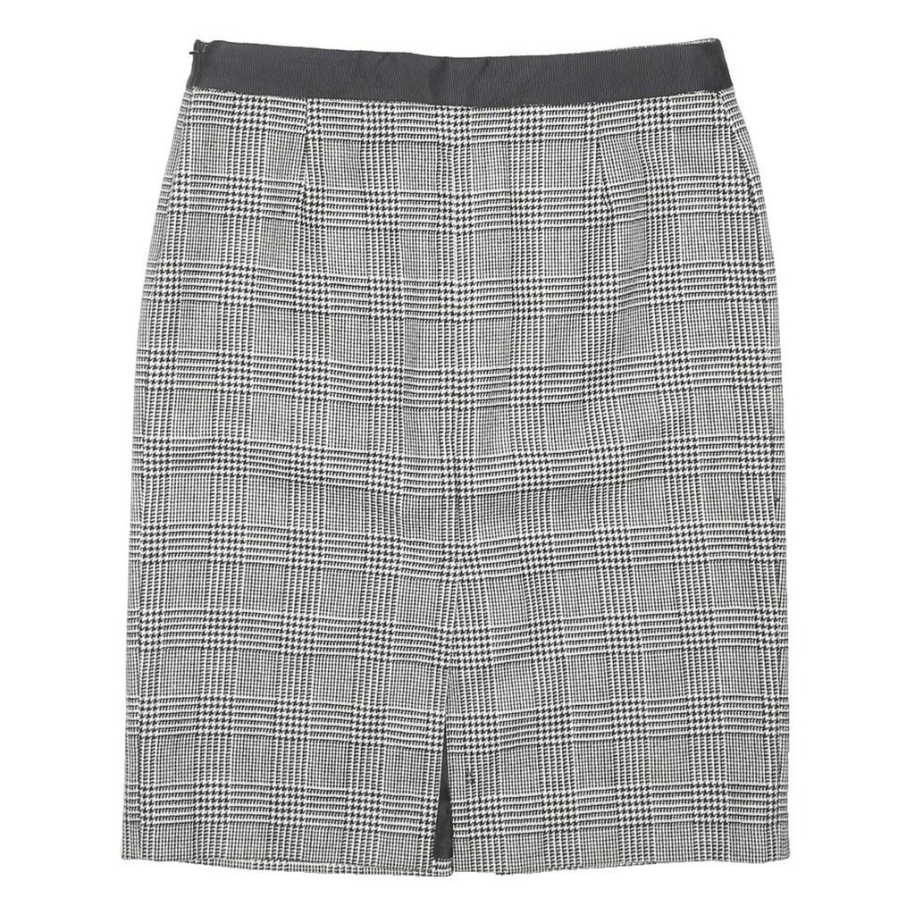 COAST Womens Black & White Wool Pencil Knee Length Woven Skirt UK 16 Classic