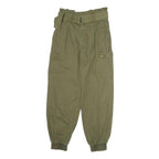 ONLY Womens Regular Fit Green Cargo Trousers W26 L26 Belted Casual Style