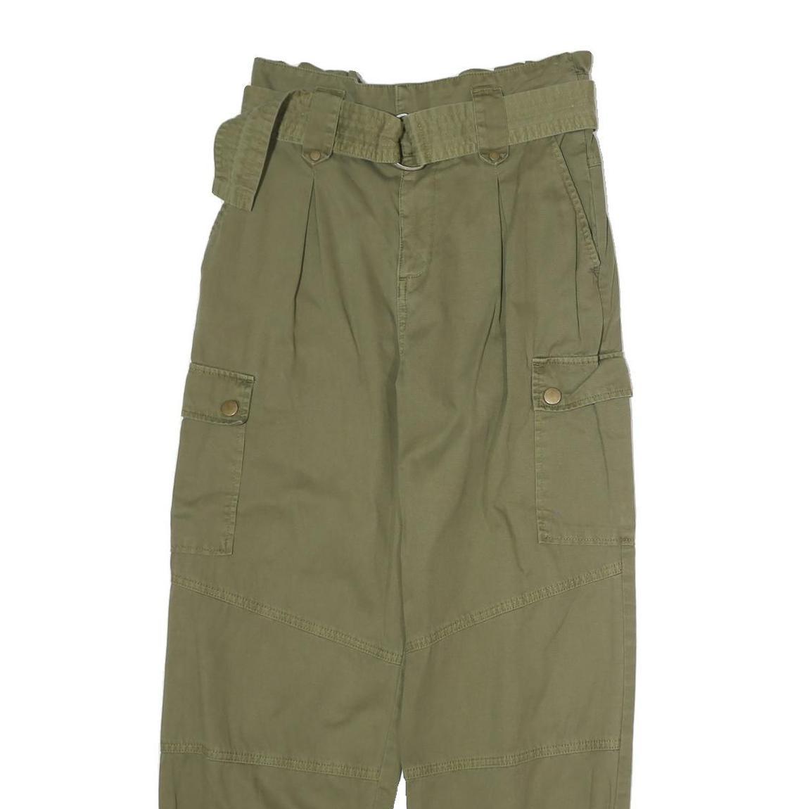 ONLY Womens Regular Fit Green Cargo Trousers W26 L26 Belted Casual Style