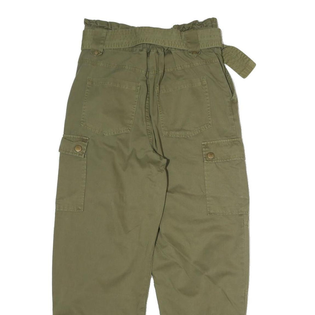 ONLY Womens Regular Fit Green Cargo Trousers W26 L26 Belted Casual Style