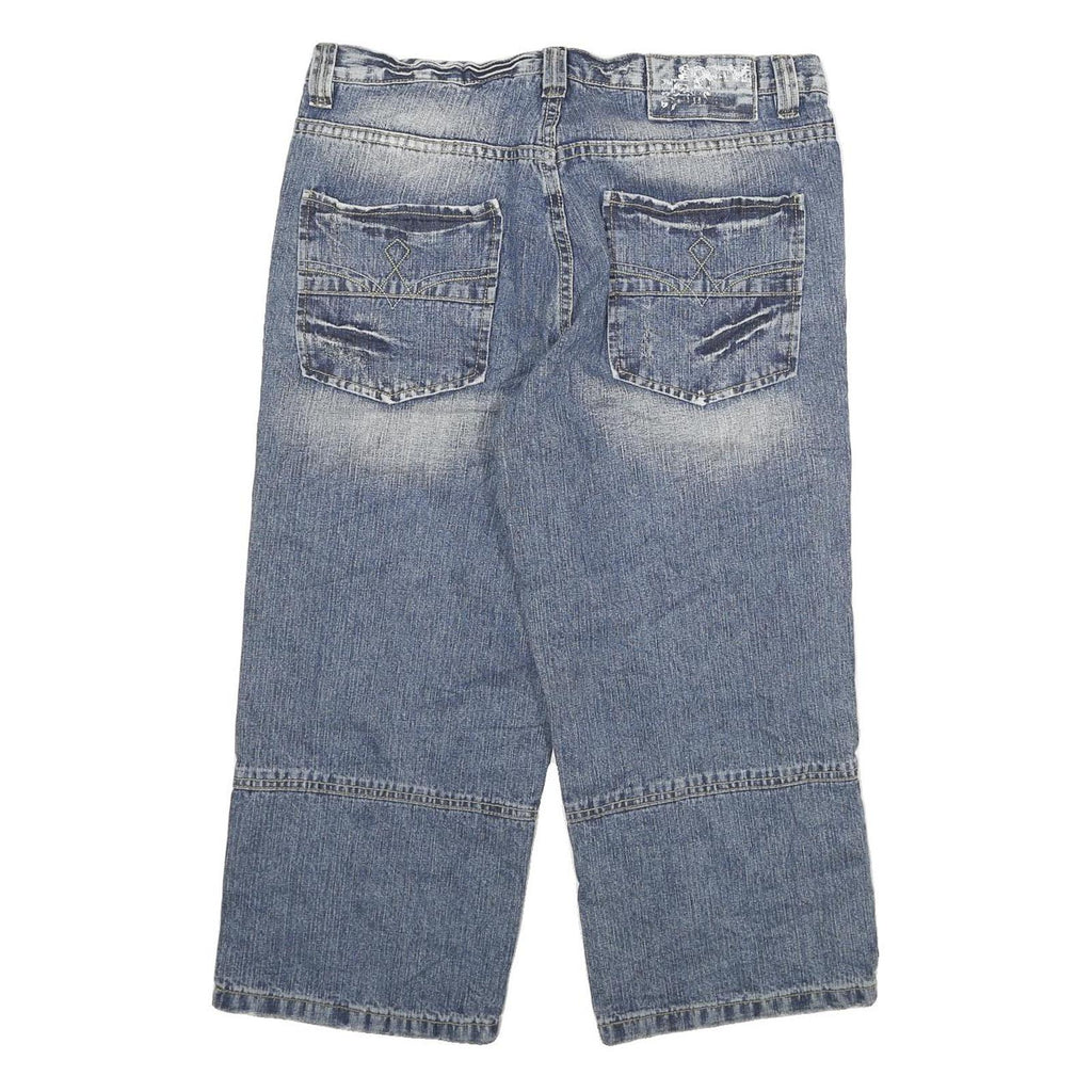 SOUTHERN Mens Denim Blue Casual Shorts 2XL W34 Cotton Blend Relaxed Fit