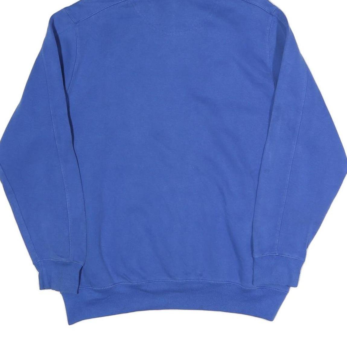 REEBOK Mens Blue Hoodie S Cotton Blend Pullover Hooded Sweatshirt