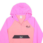 PINK Womens Pink & Light Pink Lightweight Jacket XS Nylon Zip Hooded Casual