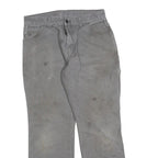 DICKIES Mens Cotton Blend Grey Regular Fit Straight Trousers W30 L29 Workwear