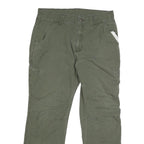 DICKIES Mens Cotton Blend Green Regular Straight Trousers W32 L27 Casual