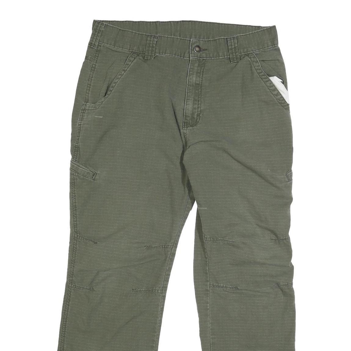 DICKIES Mens Cotton Blend Green Regular Straight Trousers W32 L27 Casual