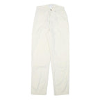 MARC CAIN Womens Cotton Blend White Regular Leg Trousers W26 L31 Zip Fit