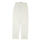 MARC CAIN Womens Cotton Blend White Regular Leg Trousers W26 L31 Zip Fit