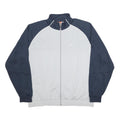NIKE Mens Grey & Navy Bomber Jacket 2XL Polyester Zip Sportswear Track Top