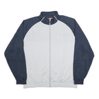 NIKE Mens Grey & Navy Bomber Jacket 2XL Polyester Zip Sportswear Track Top