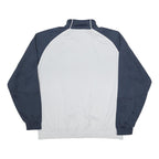 NIKE Mens Grey & Navy Bomber Jacket 2XL Polyester Zip Sportswear Track Top