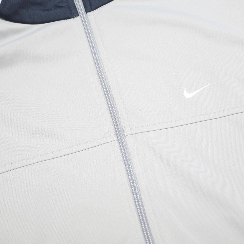 NIKE Mens Grey & Navy Bomber Jacket 2XL Polyester Zip Sportswear Track Top