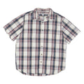 CARHARTT Mens Blue & Red Check Shirt XL Casual Cotton Blend Short Sleeve