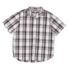 CARHARTT Mens Blue & Red Check Shirt XL Casual Cotton Blend Short Sleeve