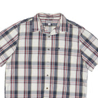 CARHARTT Mens Blue & Red Check Shirt XL Casual Cotton Blend Short Sleeve