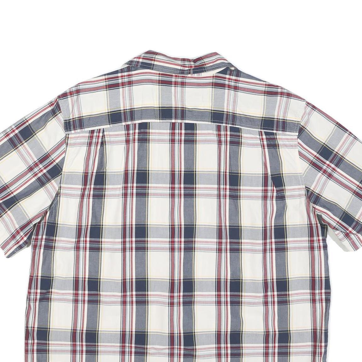CARHARTT Mens Blue & Red Check Shirt XL Casual Cotton Blend Short Sleeve