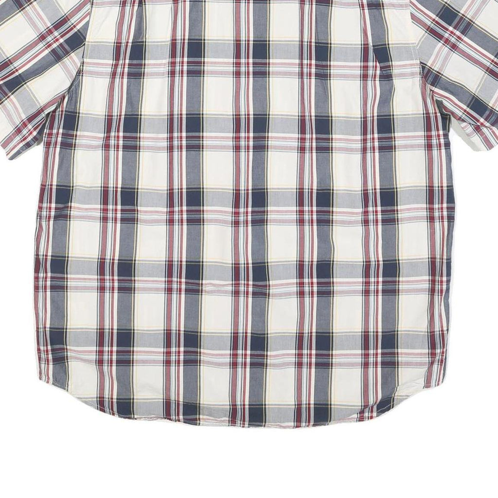 CARHARTT Mens Blue & Red Check Shirt XL Casual Cotton Blend Short Sleeve
