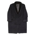 GOLDIX Womens Overcoat Coat Grey Flannel Wool 90s UK 10
