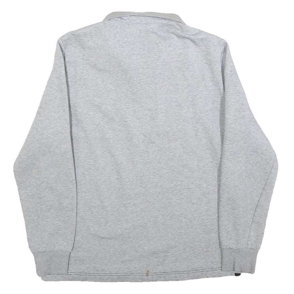 CALVIN KLEIN Mens Grey & Black & White Quarter Zip S Sweatshirt Cotton Pullover