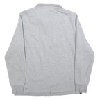 CALVIN KLEIN Mens Grey & Black & White Quarter Zip S Sweatshirt Cotton Pullover