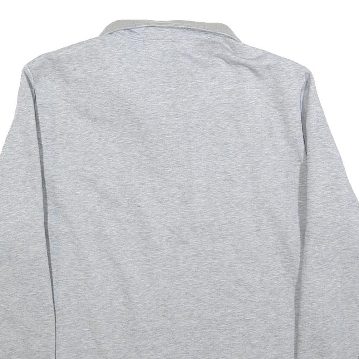 CALVIN KLEIN Mens Grey & Black & White Quarter Zip S Sweatshirt Cotton Pullover