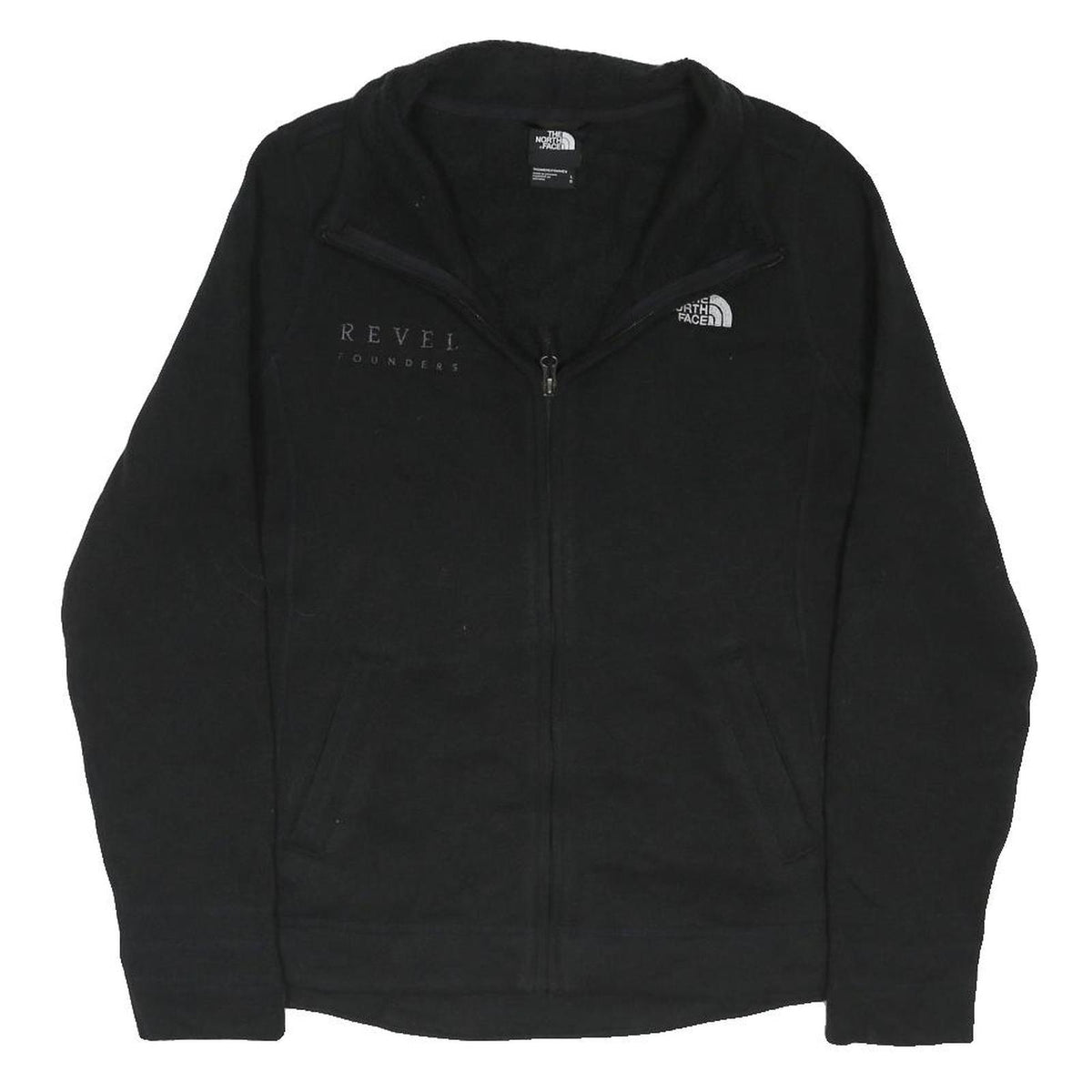 THE NORTH FACE Womens Black Zip Fleece L Jacket Polyester Blend Casual Outdoor