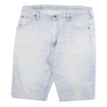 WRANGLER Mens Shorts Blue Denim Casual 2XL W36 Cotton Blend Relaxed Fit