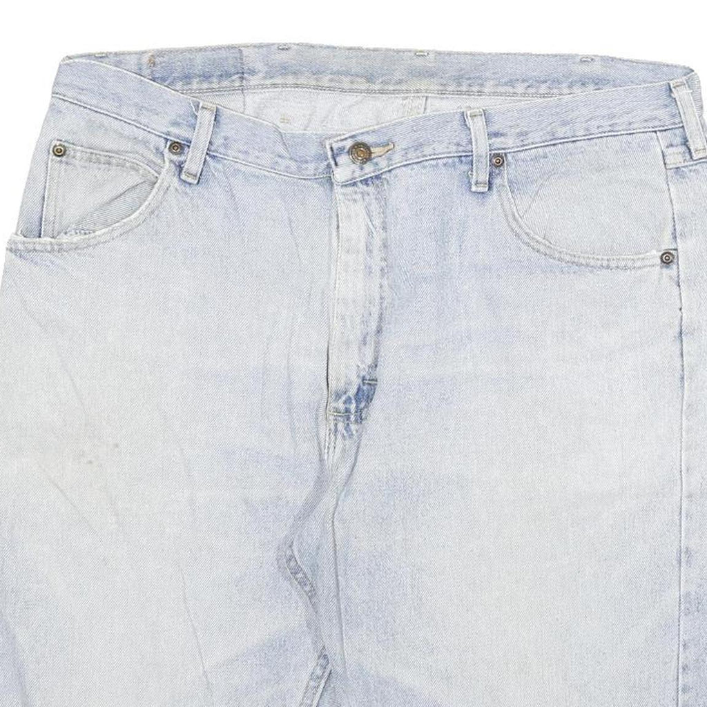 WRANGLER Mens Shorts Blue Denim Casual 2XL W36 Cotton Blend Relaxed Fit